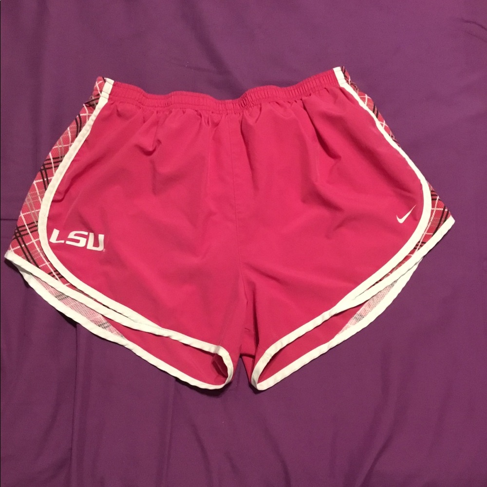 pink LSU Nike Shorts